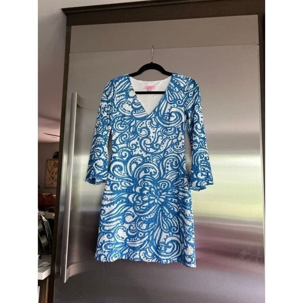 Lilly‎ Pulitzer Jade Resort White Current Affairs Crochet Tunic Dress XS $178